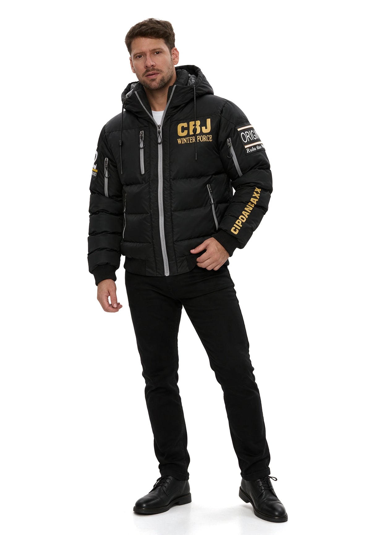 Cipo &amp; Baxx PERM men's bomber jacket hood CM134