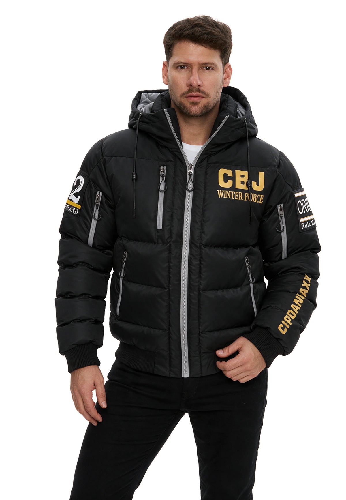 Cipo &amp; Baxx PERM men's bomber jacket hood CM134