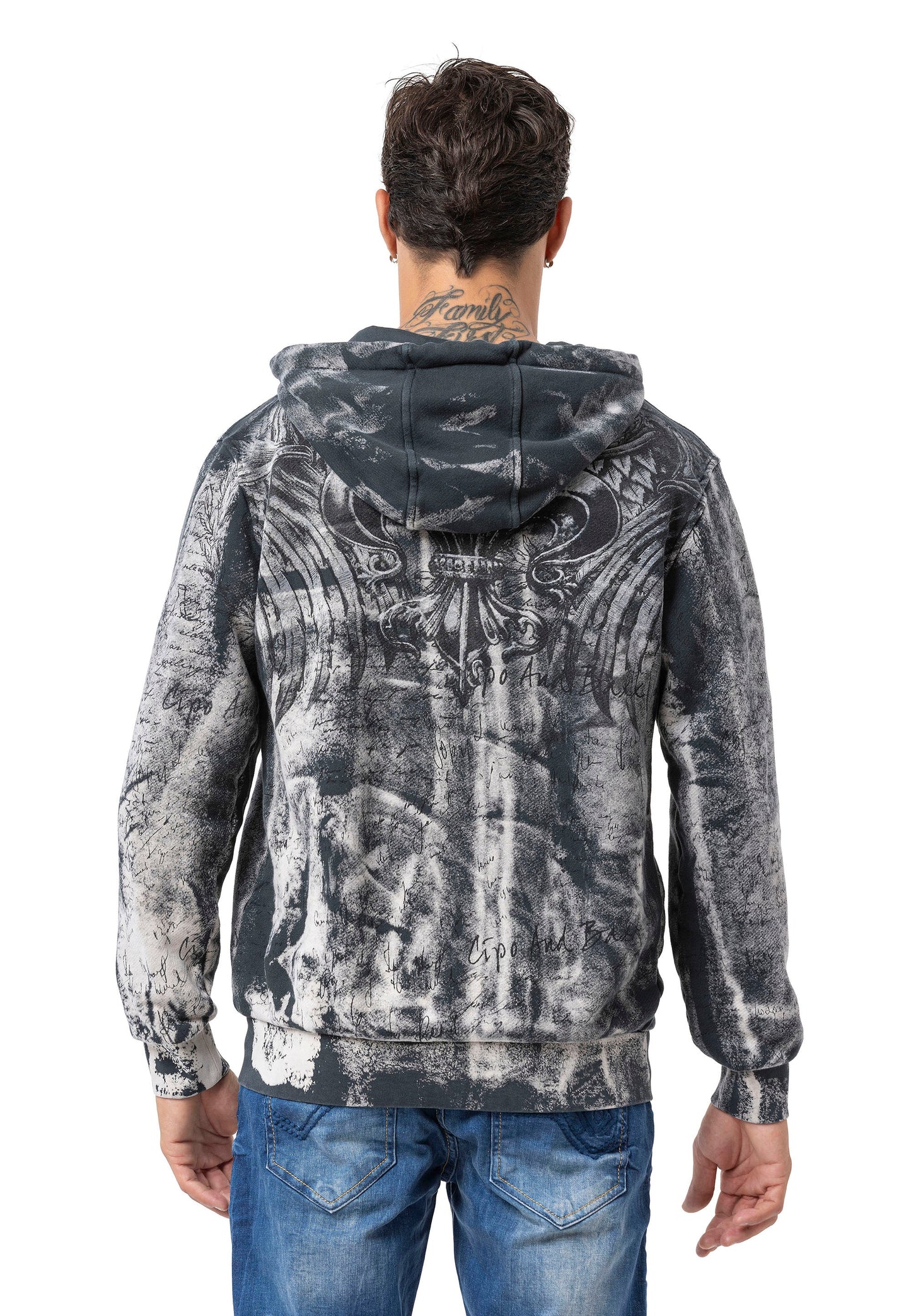 Cipo & Baxx LONS Herren Kapuzen Sweatshirt black CL594