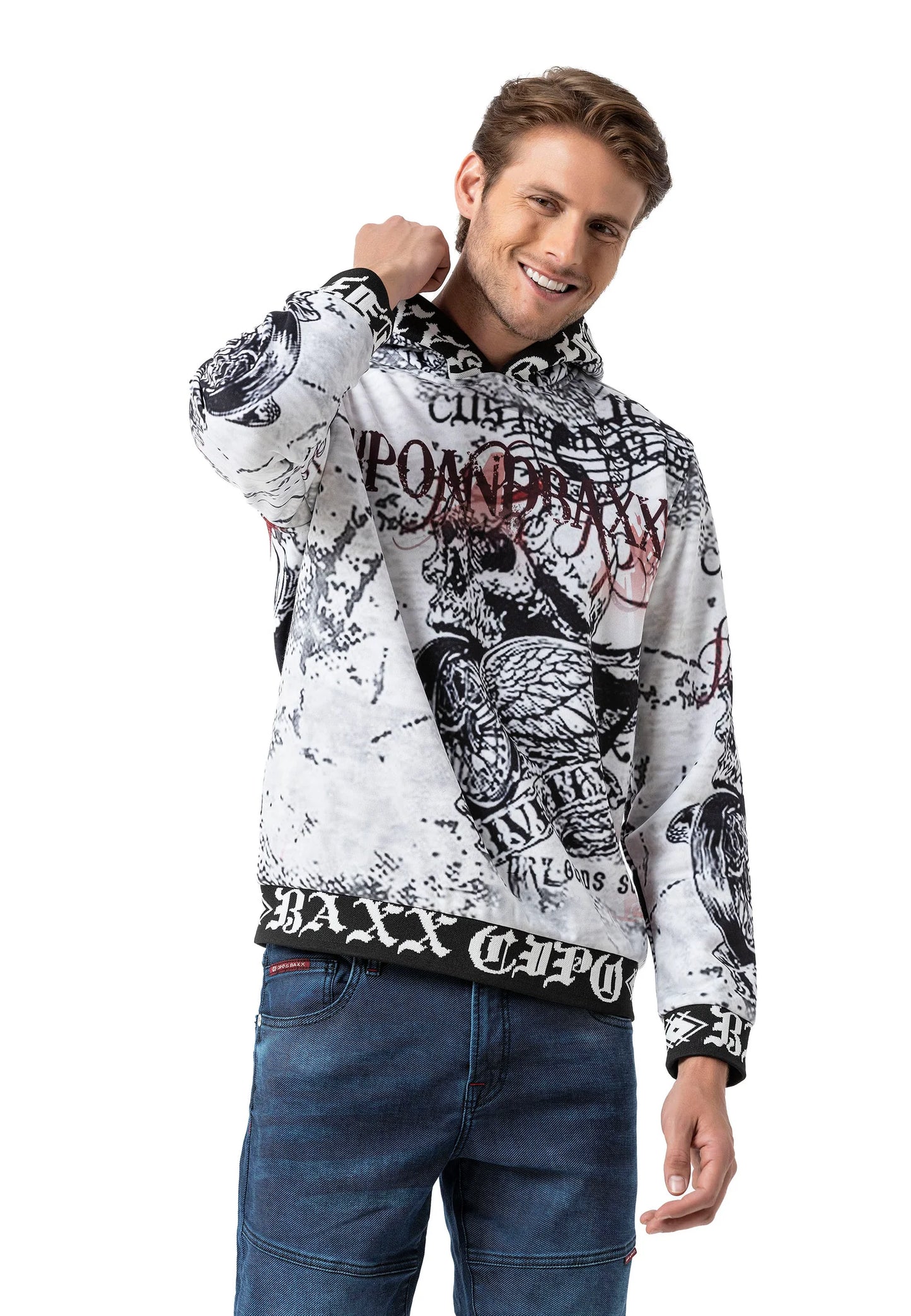 Cipo & Baxx RODNI Herren Kapuzen Hoodi Sweatshirt CL576