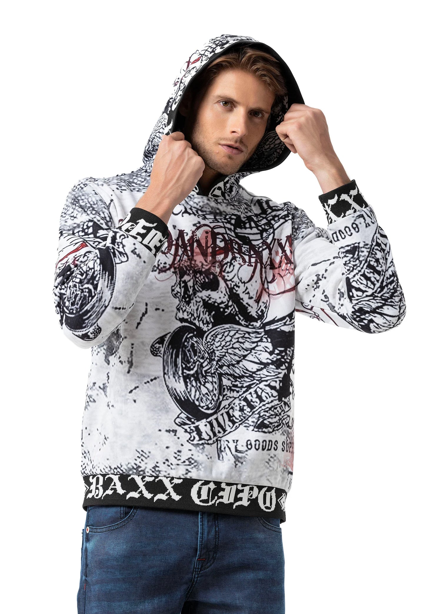 Cipo & Baxx RODNI Herren Kapuzen Hoodi Sweatshirt CL576