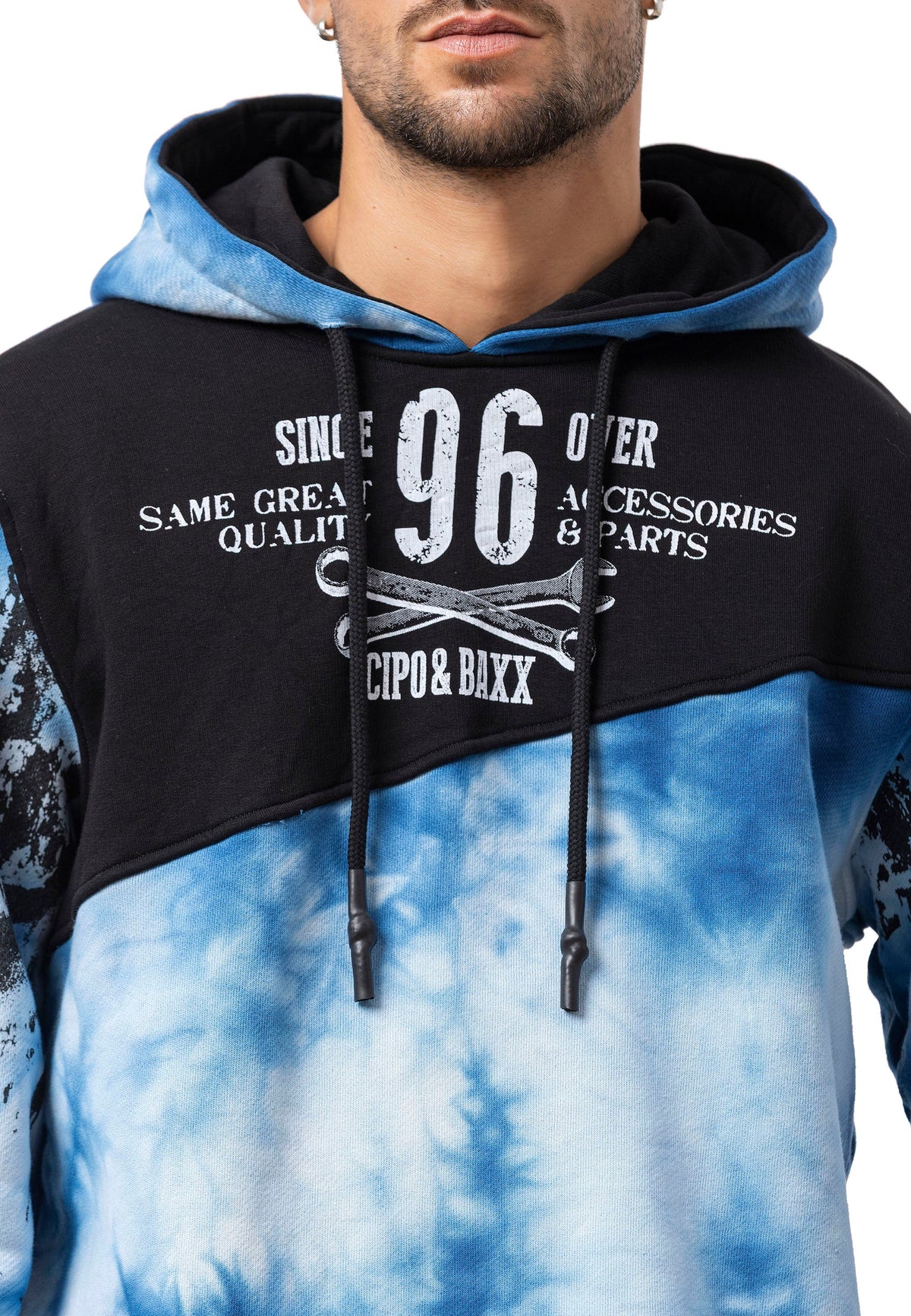 Cipo & Baxx SENA Herren Kapuzen Sweatshirt CL593 blau