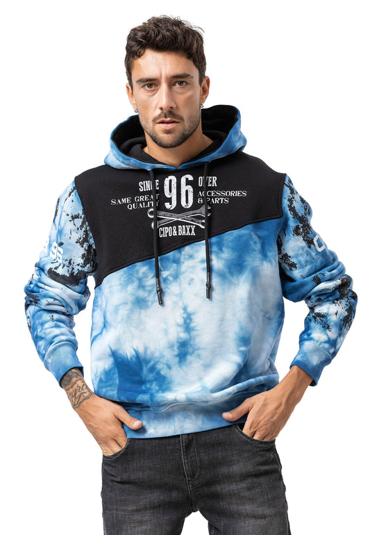 Cipo & Baxx SENA Herren Kapuzen Sweatshirt CL593 blau