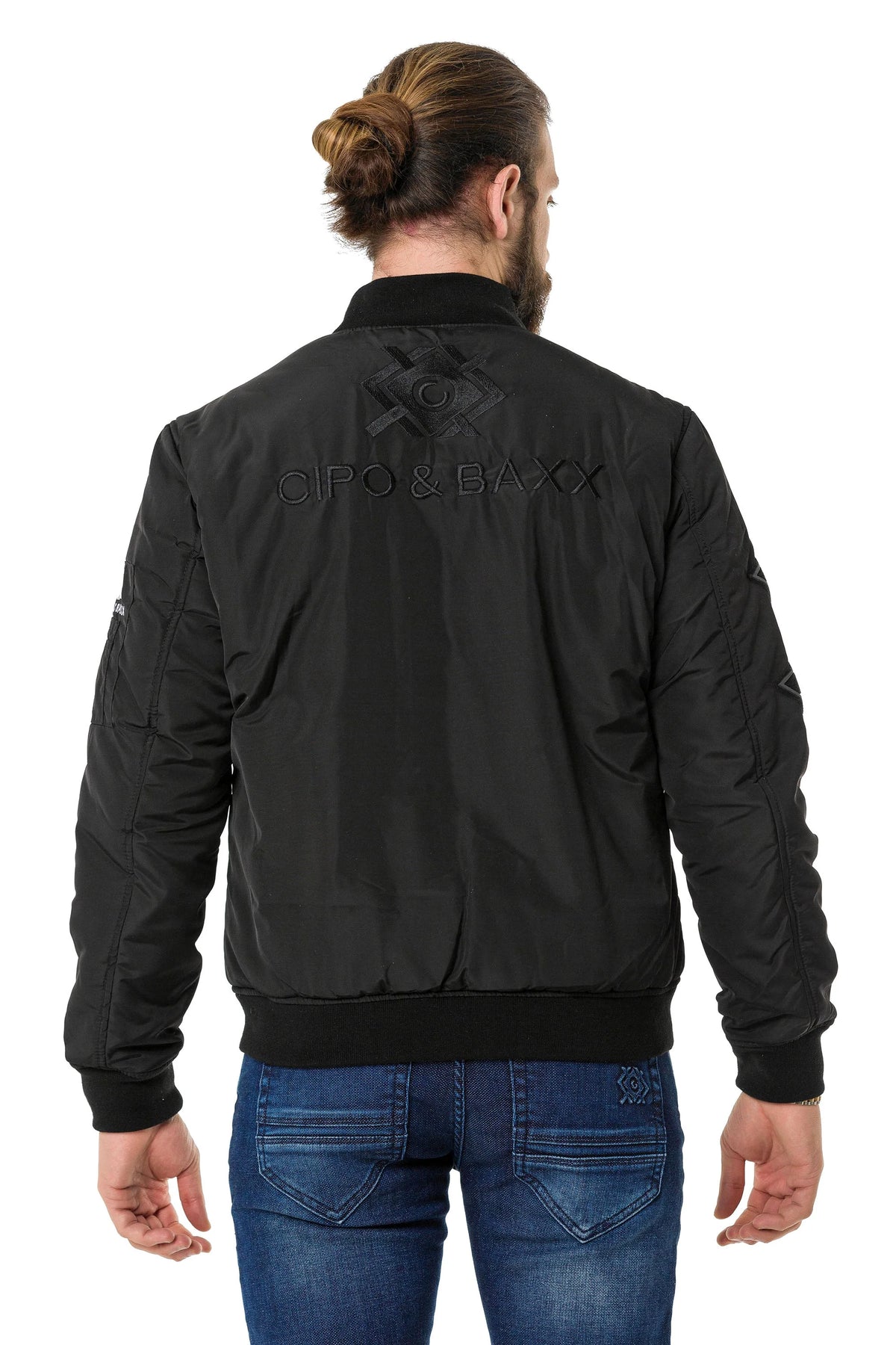 Cipo &amp; Baxx PERM men's bomber jacket hood CM134