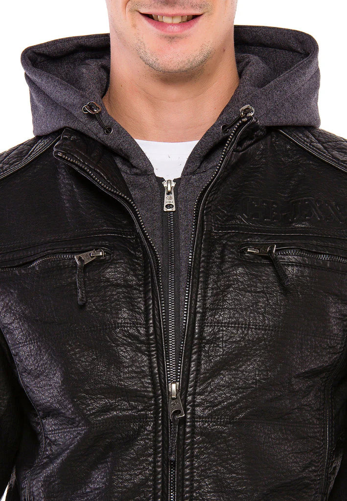 Cipo & Baxx LEO Herren Biker LederJacke CM156