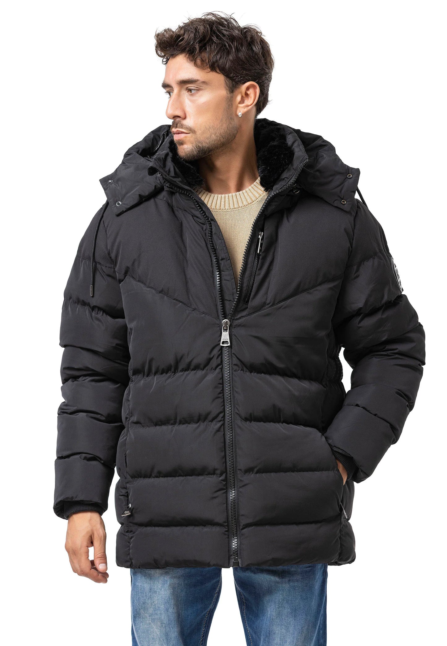 Cipo &amp; Baxx ASHER men's quilted jacket Parker CM195