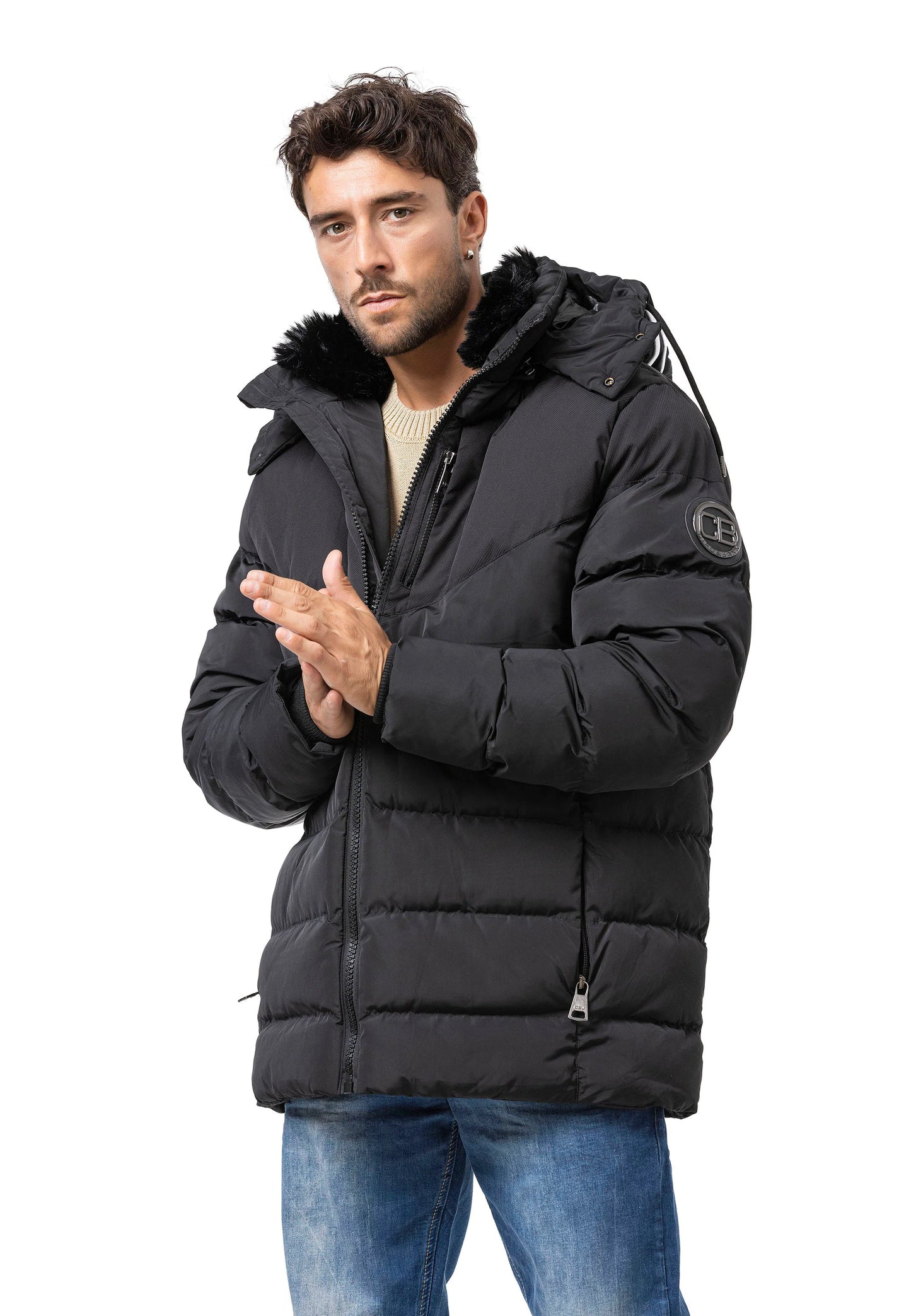 Cipo &amp; Baxx ASHER men's quilted jacket Parker CM195