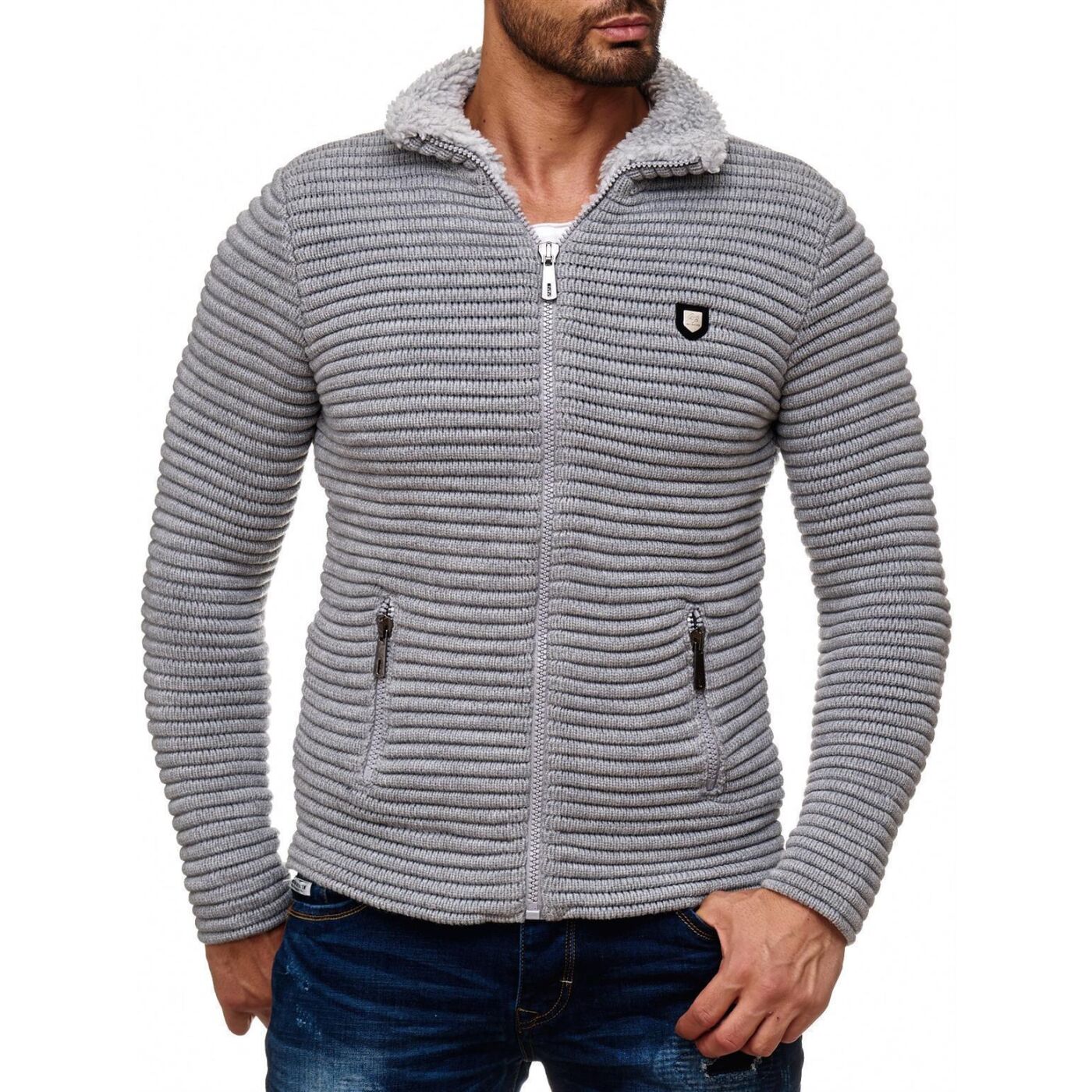 Redbridge ROBIUS Herren Strickjacke grau M3631