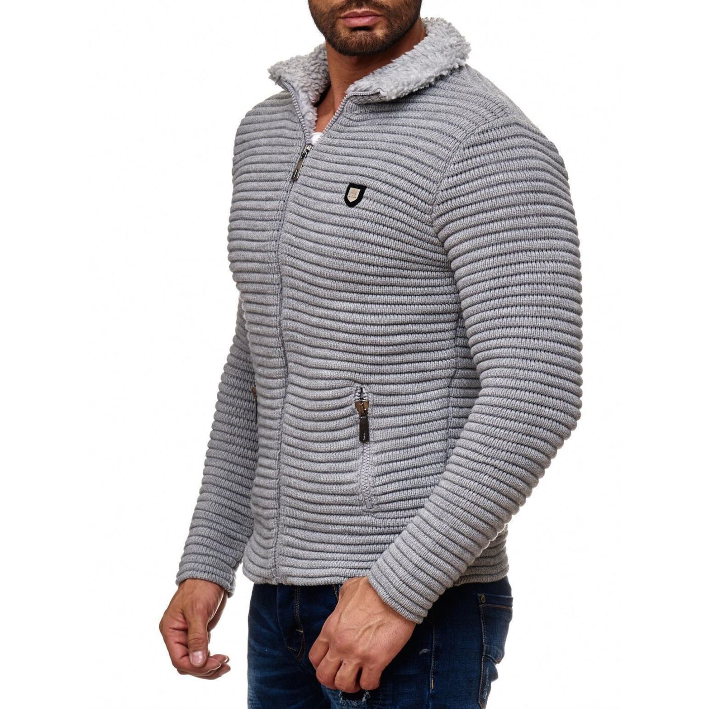 Redbridge ROBIUS Herren Strickjacke grau M3631