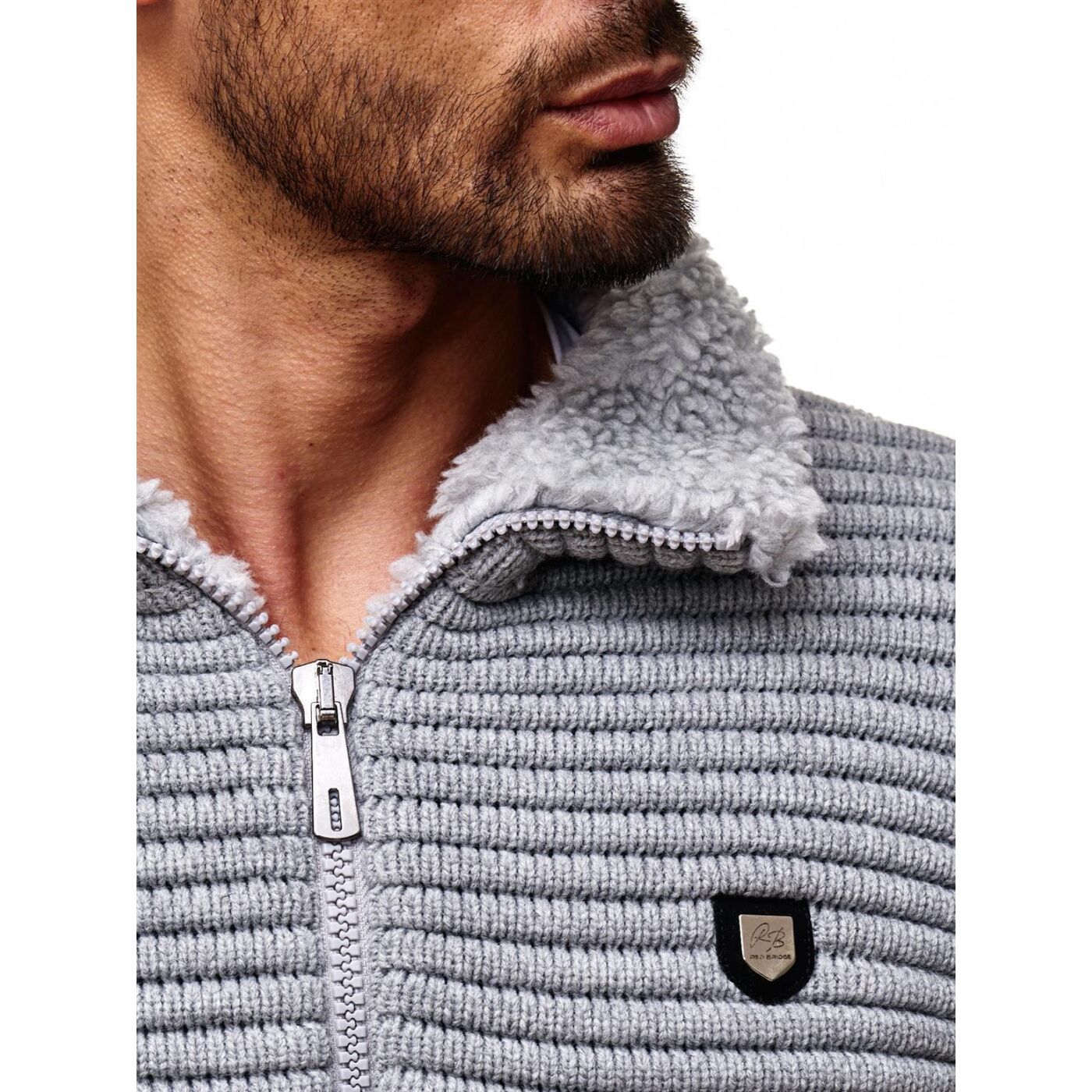 Redbridge ROBIUS Herren Strickjacke grau M3631