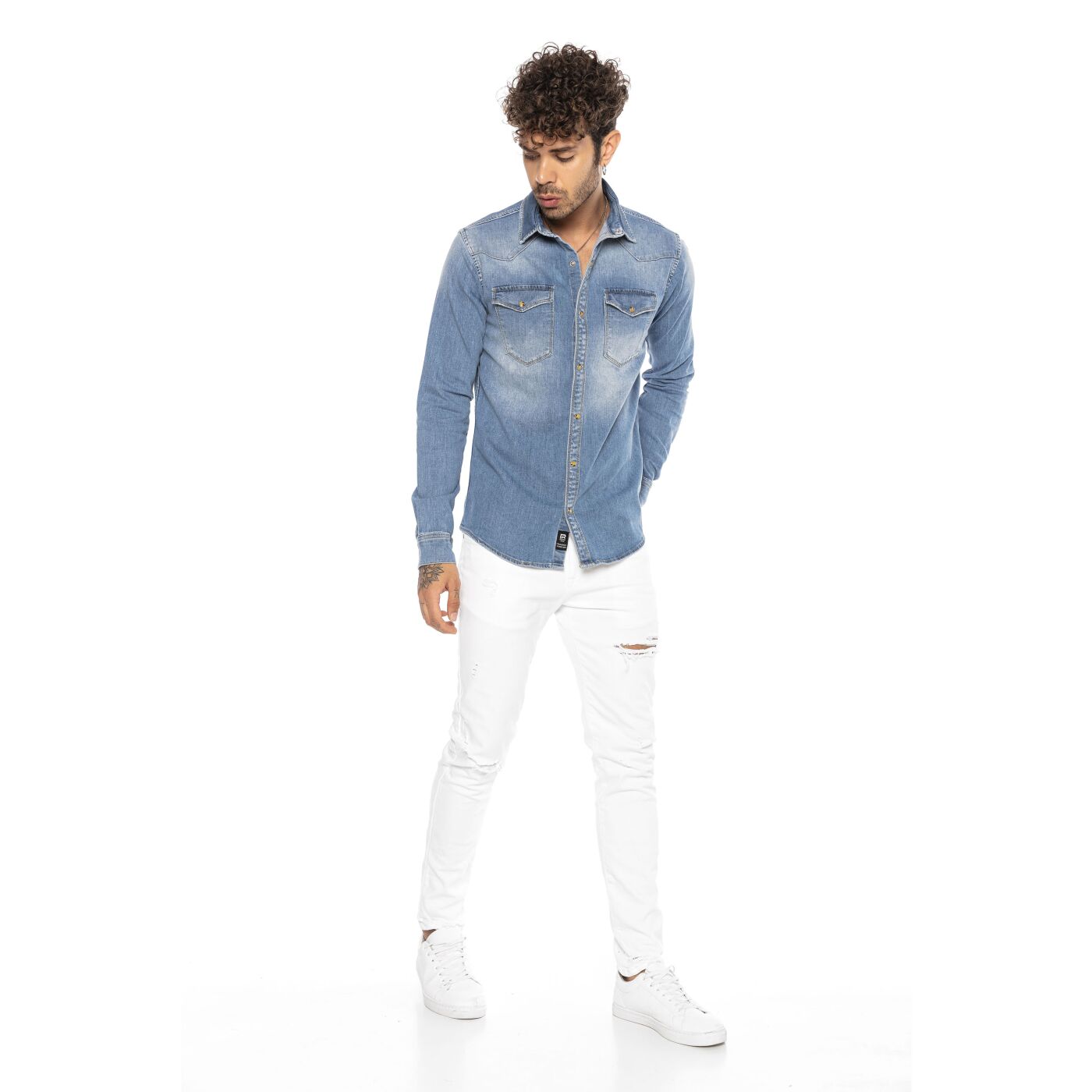 Redbridge Neimar Jeansherren Hemd Denim M5031