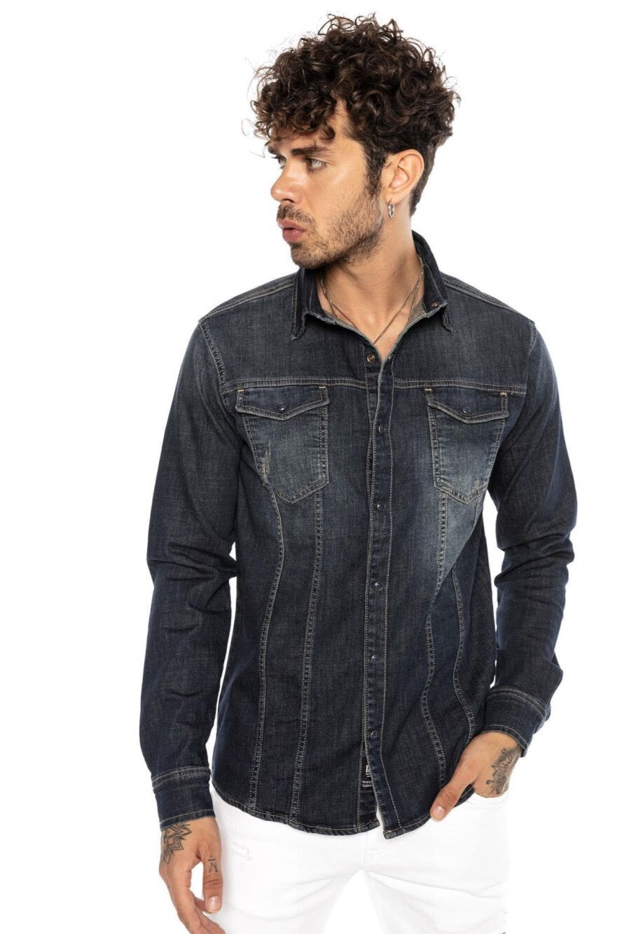 Redbridge Neimar Jeansherren Hemd Denim M5033