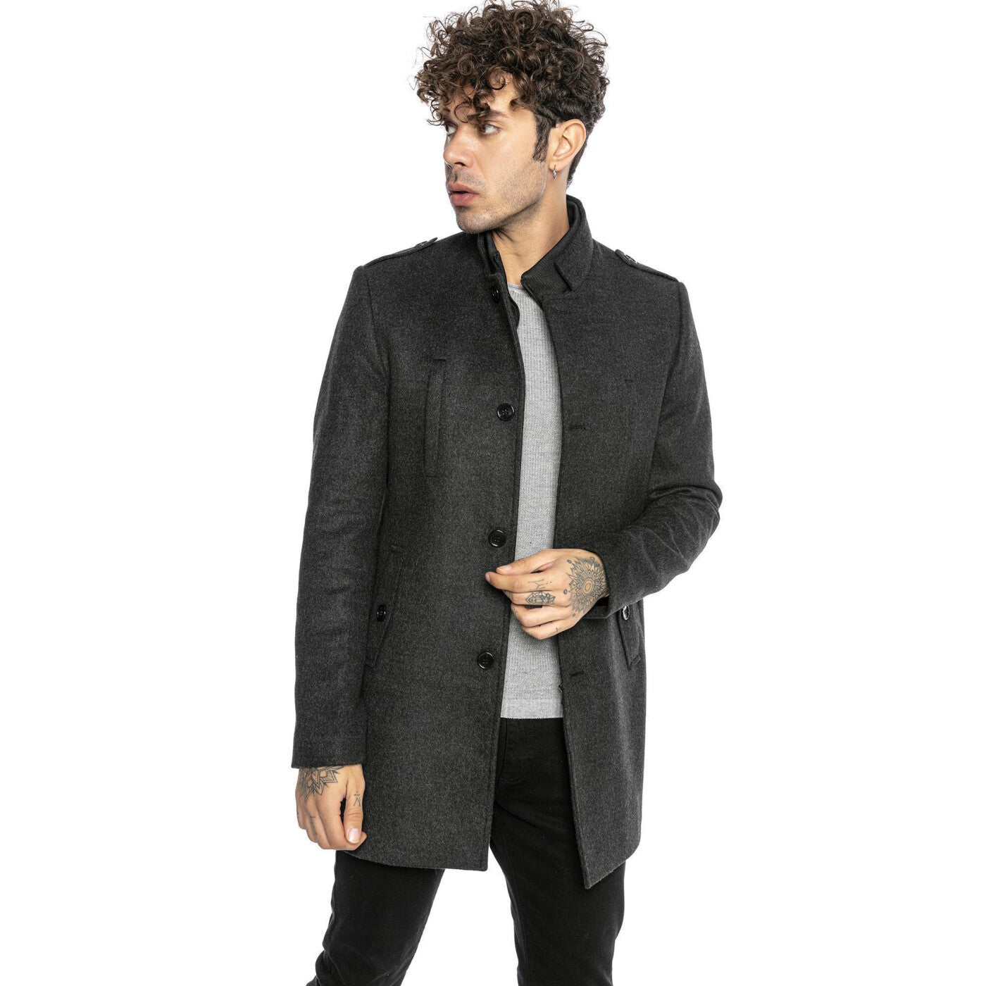 Redbridge men's coat winter jacket elegant jacket slim fit M6083 grey
