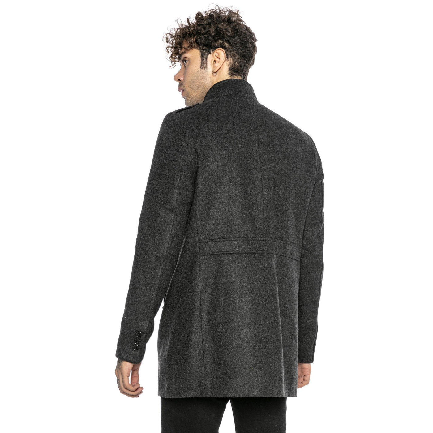 Redbridge Herren Mantel Winterjacke elegante Jacke Slim-Fit M6083 Grau