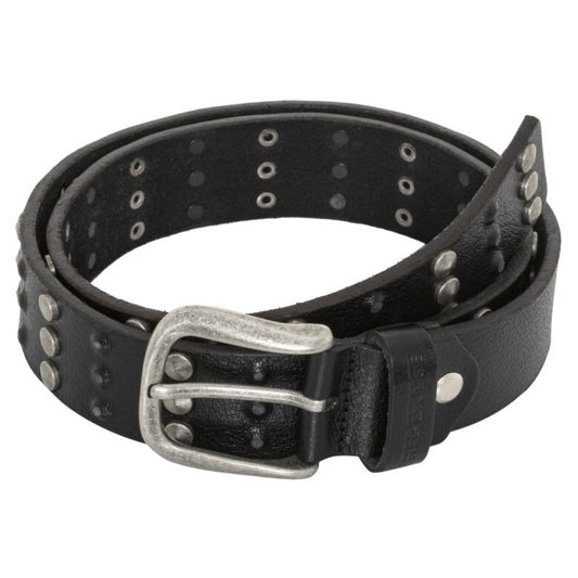 Redbridge men's belt genuine leather with rivets rivet belt M7038 Black