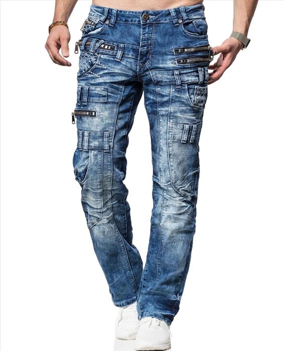 K&amp;M Kosmo Lupo PISA men's jeans denim straight cut