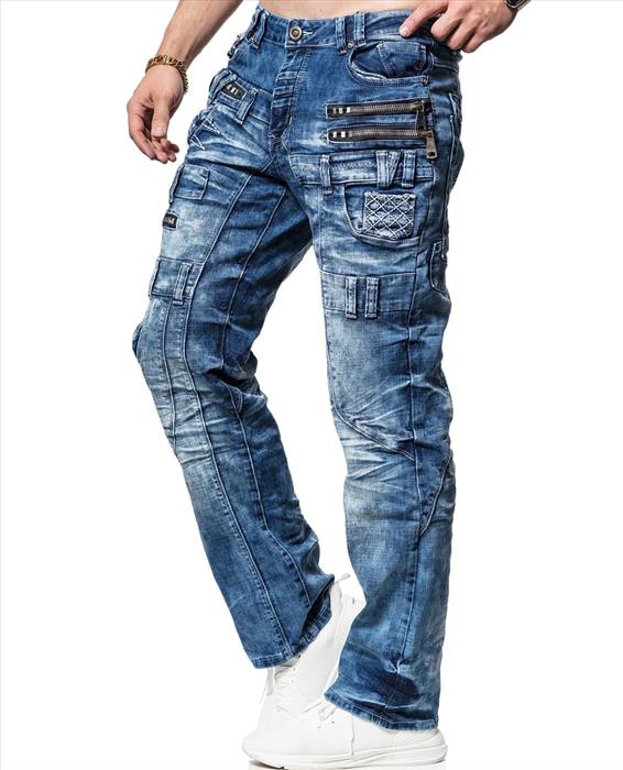 K&amp;M Kosmo Lupo PISA men's jeans denim straight cut