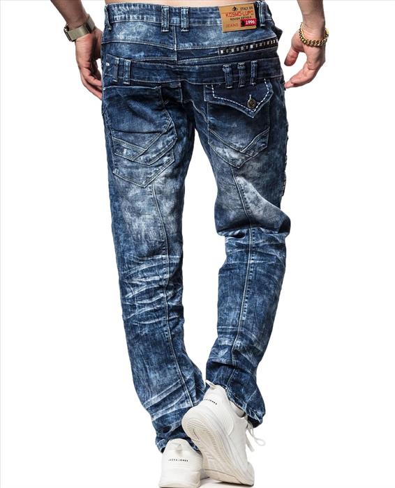 Kosmo Lupo MARBLE Herren Jeans Denim Straight Cut