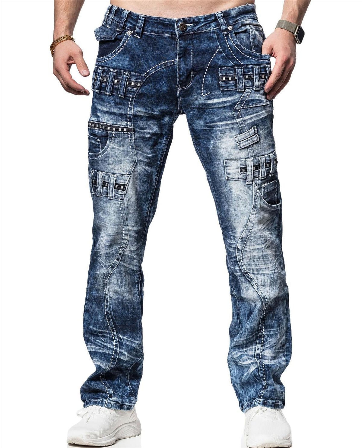Kosmo Lupo men's jeans MARBLE Straight Cut