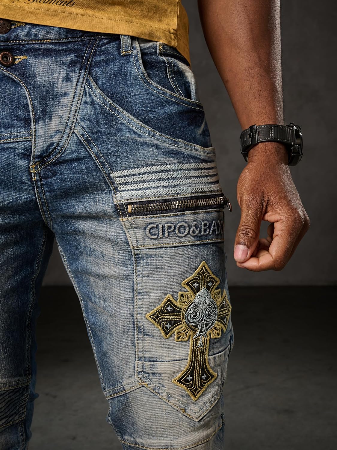 Cipo &amp; Baxx UTAH Men's Jeans Denim CD293