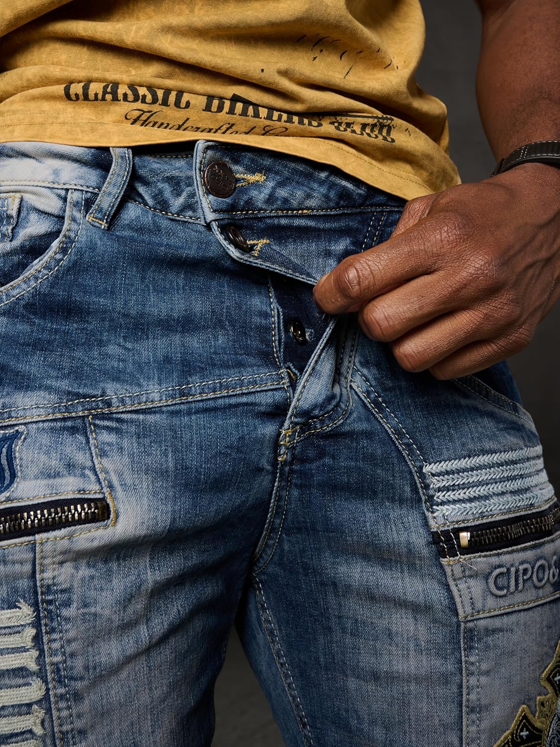 Cipo &amp; Baxx UTAH Men's Jeans Denim CD293