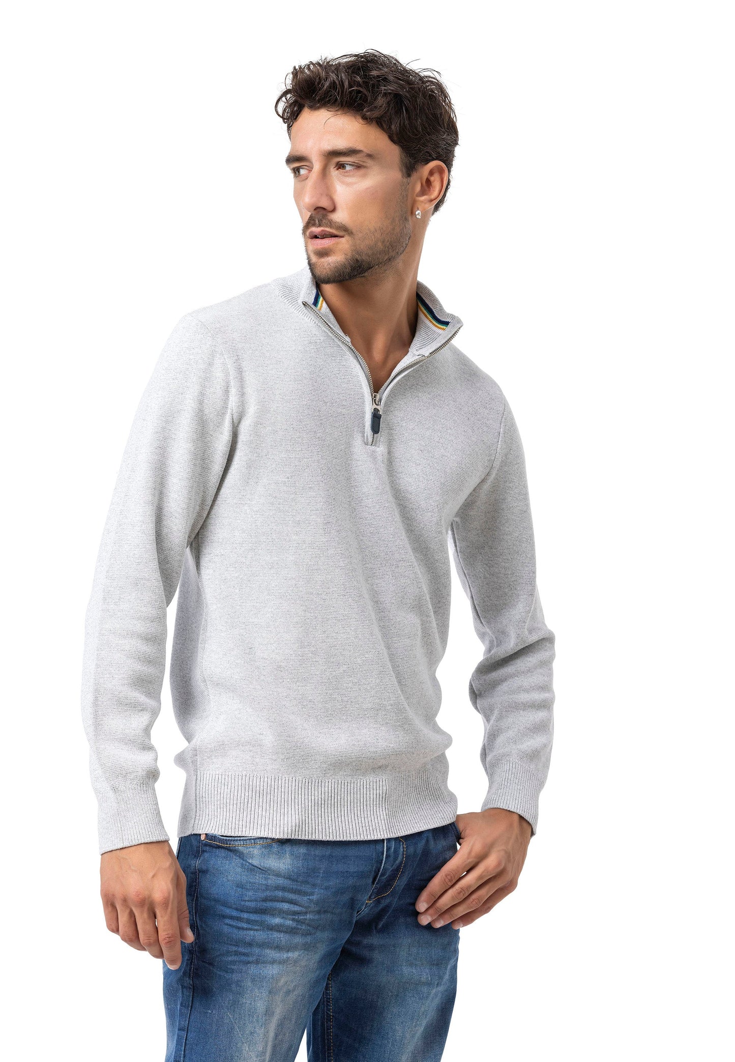 Cipo & Baxx WEXA Herren Pullover grau CP290