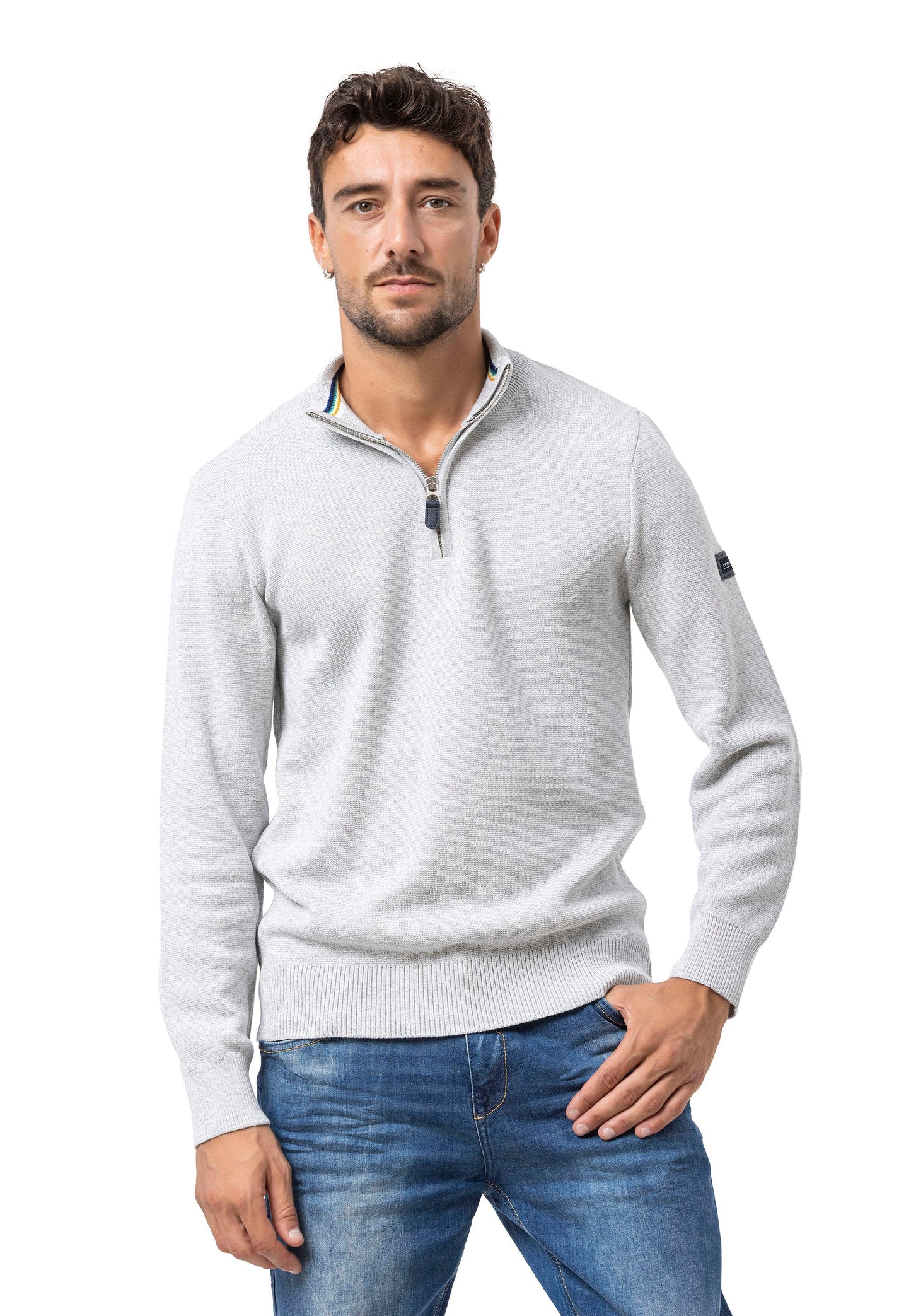 Cipo & Baxx WEXA Herren Pullover grau CP290