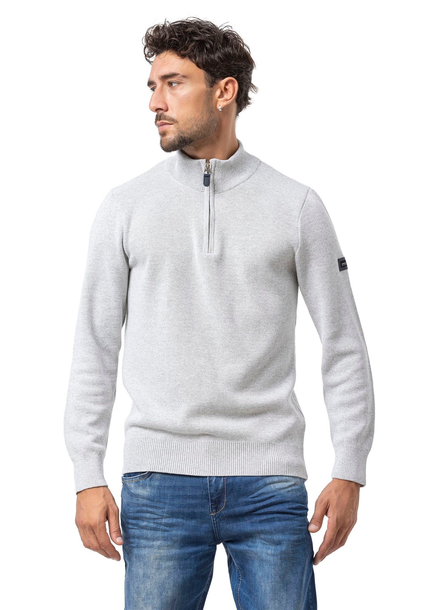 Cipo & Baxx WEXA Herren Pullover grau CP290