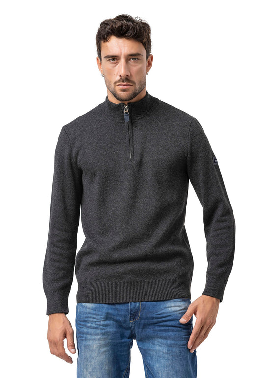 Cipo &amp; Baxx EXETER men's sweater NAVY CP158