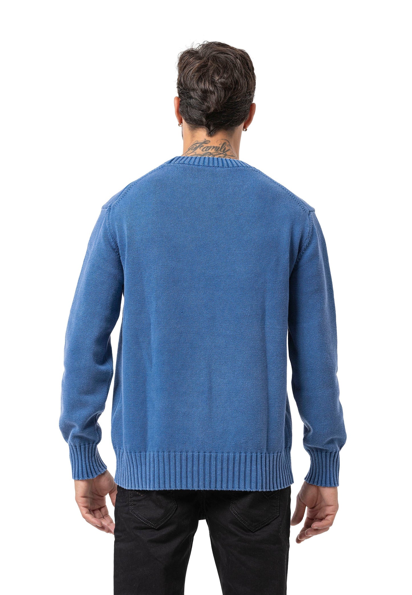 Cipo &amp; Baxx EXETER men's sweater NAVY CP158