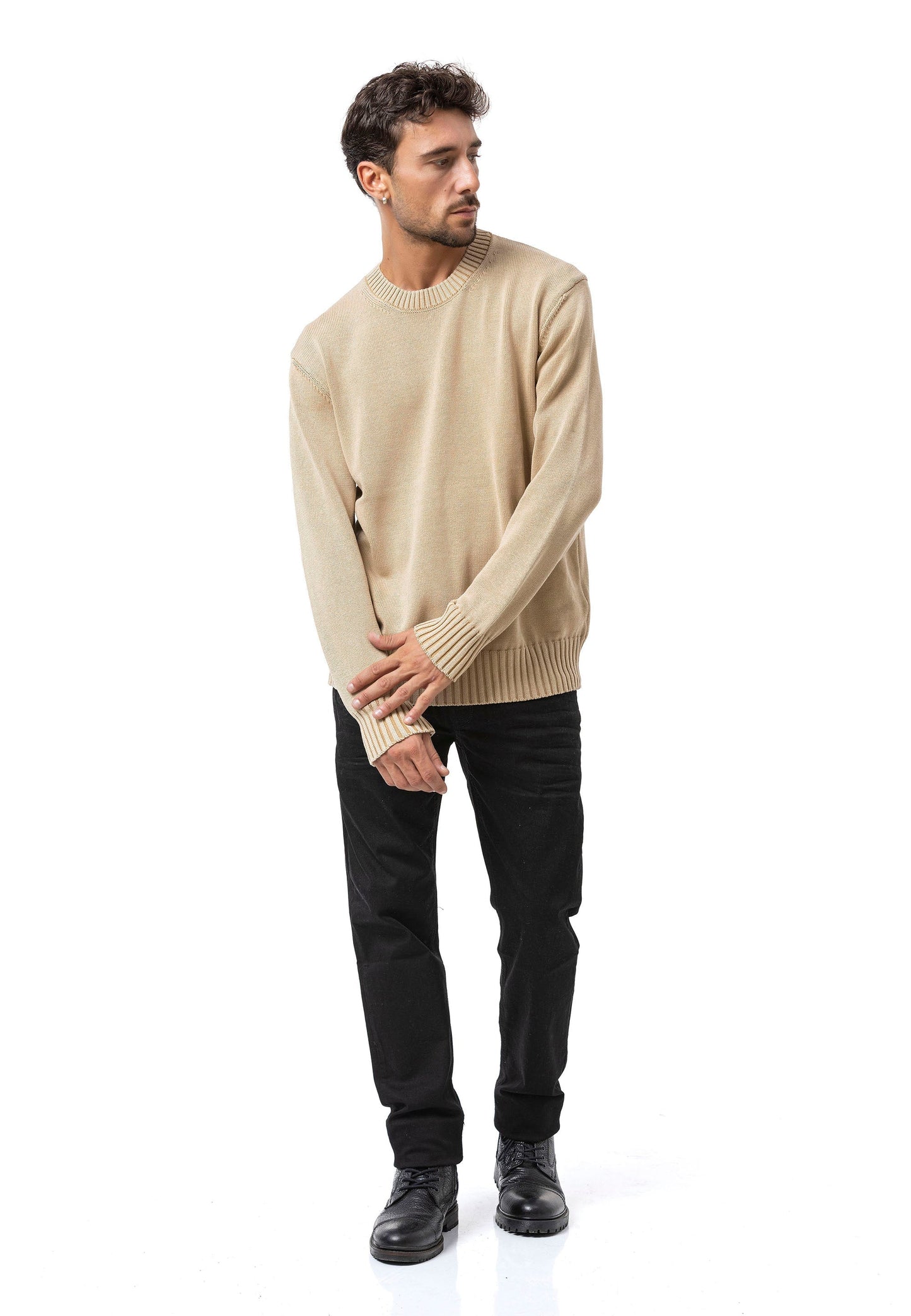 Cipo &amp; Baxx EXETER men's sweater NAVY CP158