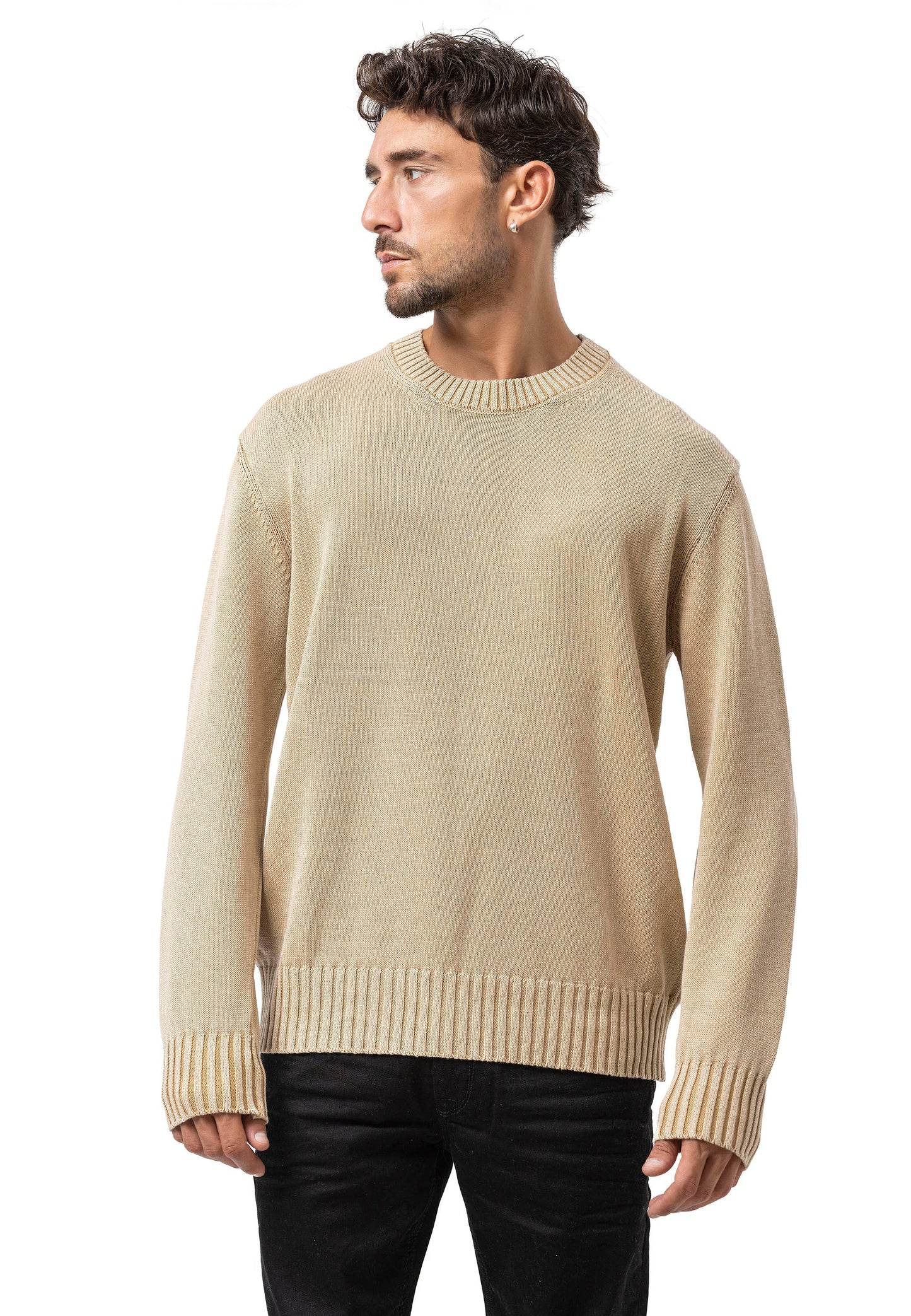 Cipo &amp; Baxx EXETER men's sweater NAVY CP158