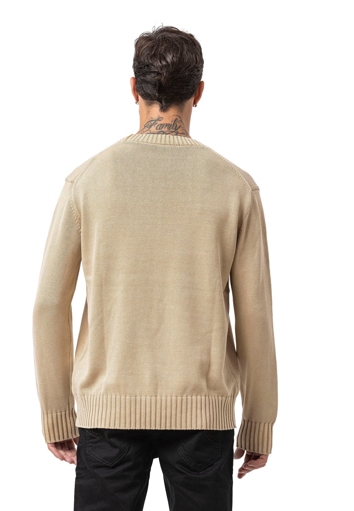 Cipo &amp; Baxx EXETER men's sweater NAVY CP158