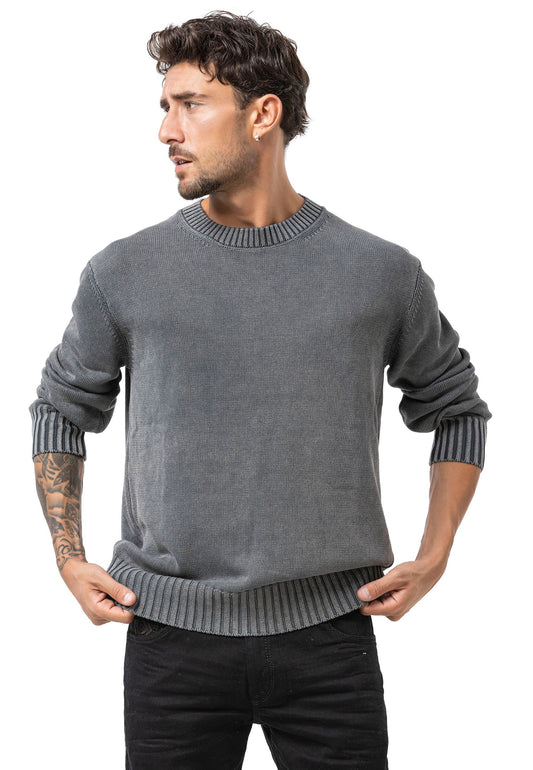 Cipo & Baxx CHENG Herren Pullover grau CP289
