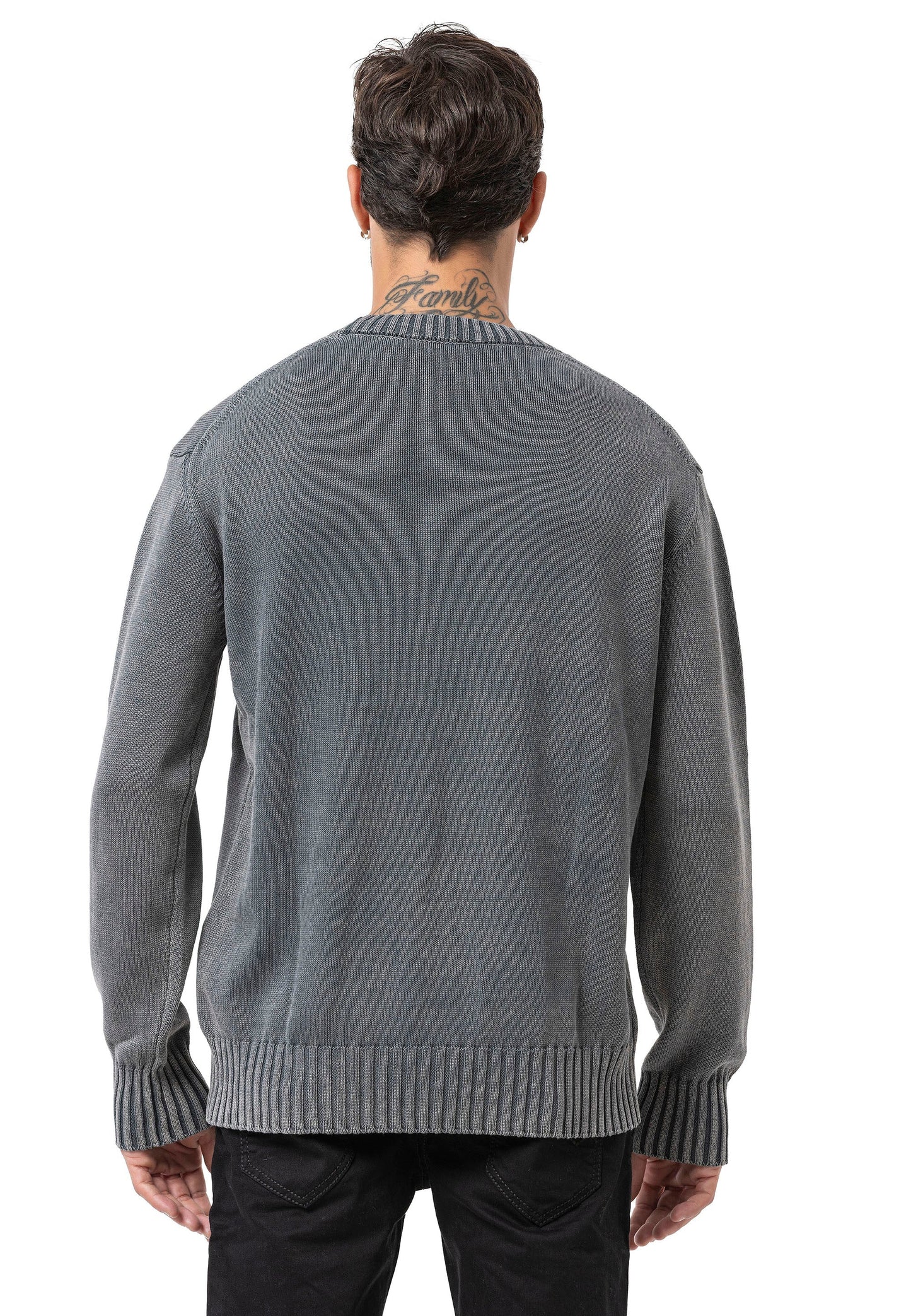 Cipo &amp; Baxx EXETER men's sweater NAVY CP158