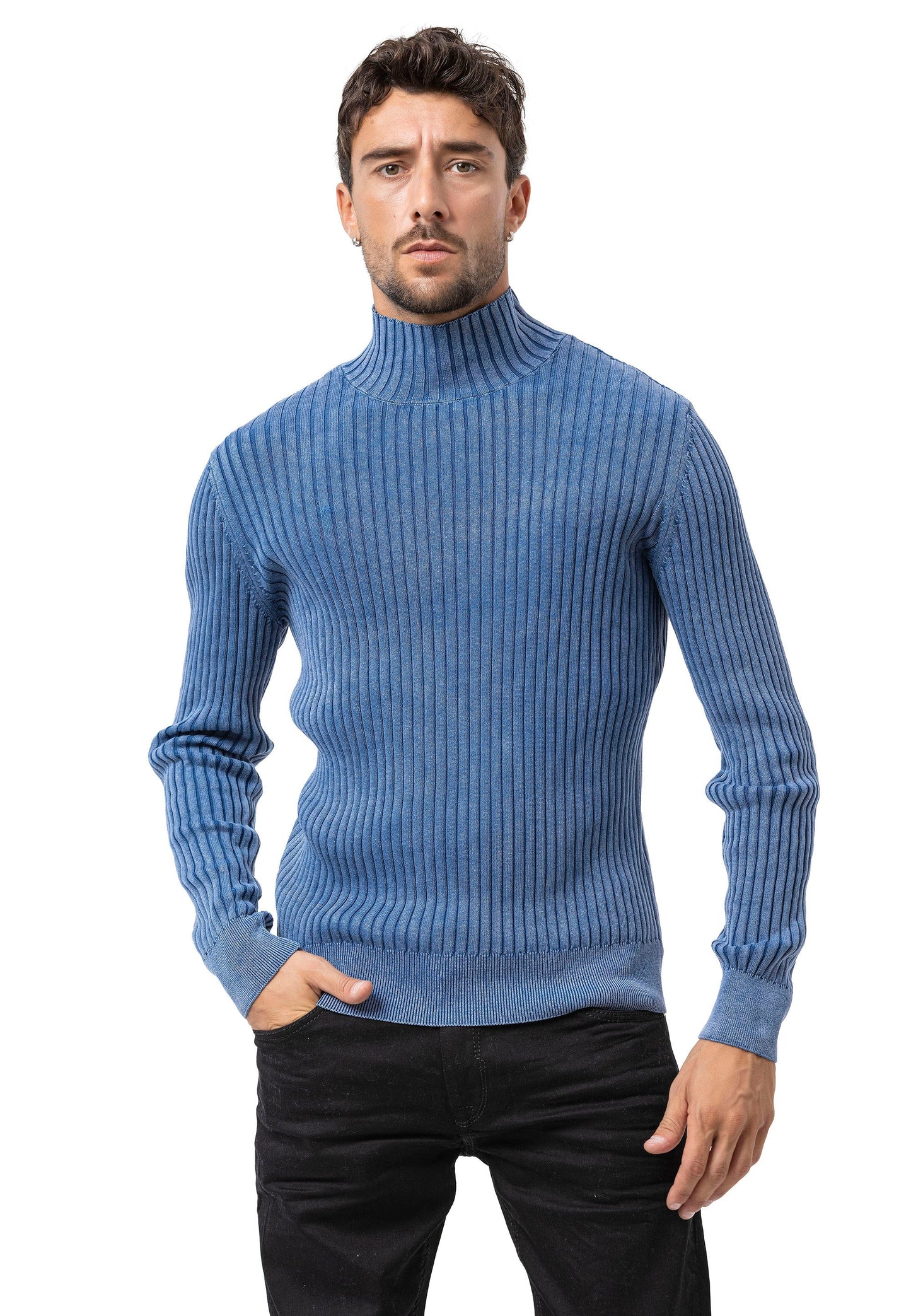 Cipo &amp; Baxx EXETER men's sweater NAVY CP158