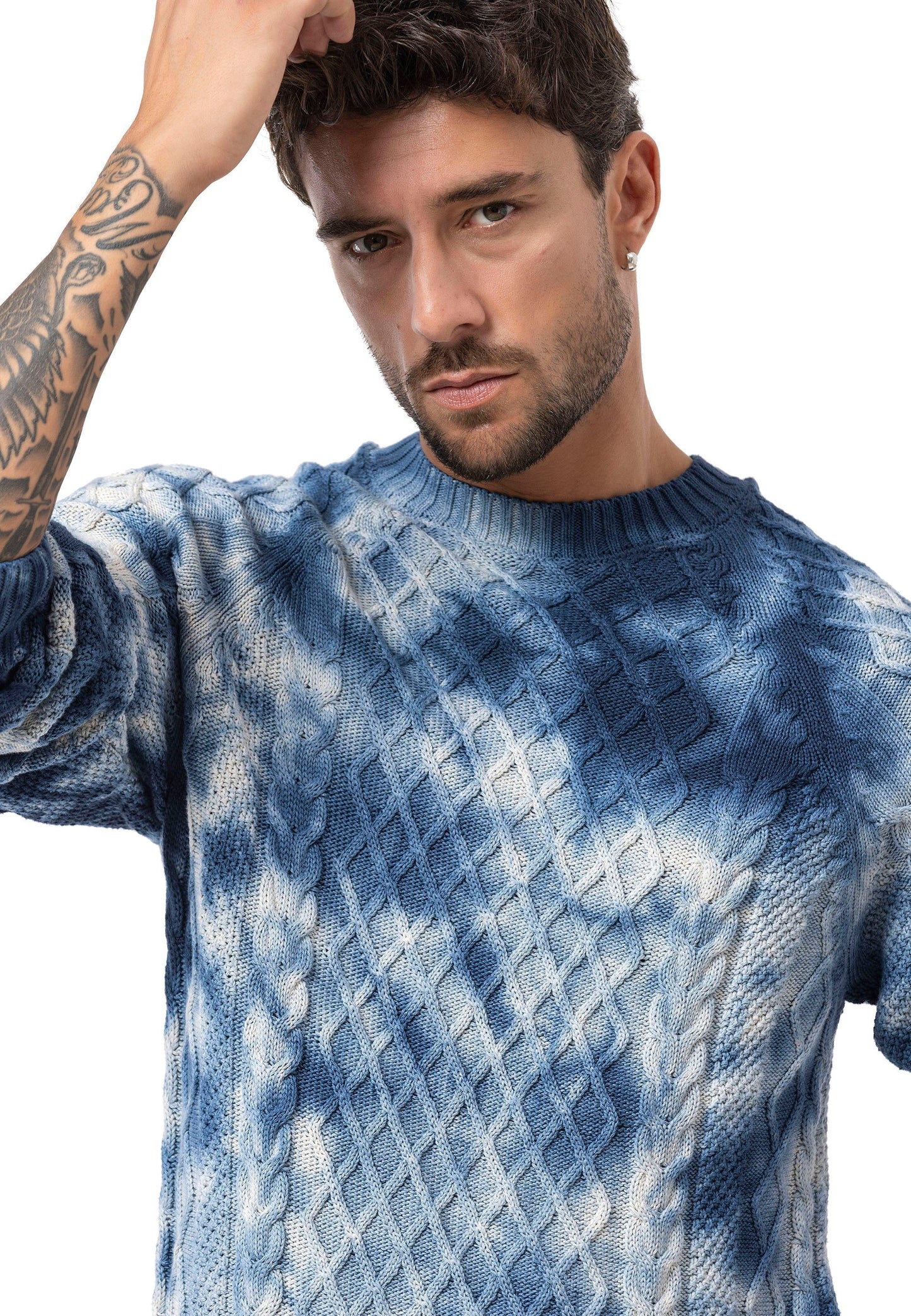 Cipo &amp; Baxx EXETER men's sweater NAVY CP158