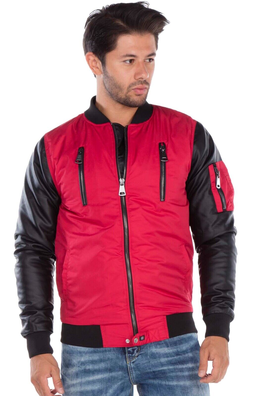 Cipo & Baxx WAKO Herren BomberJacke Bestickt  CJ175