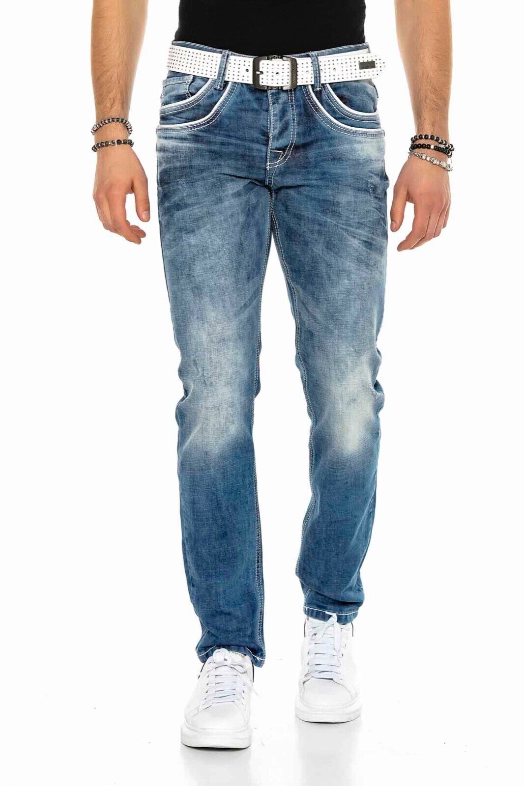 Cipo & Baxx NOAH Dicke Nähte Herren Jeans Denim C-1127