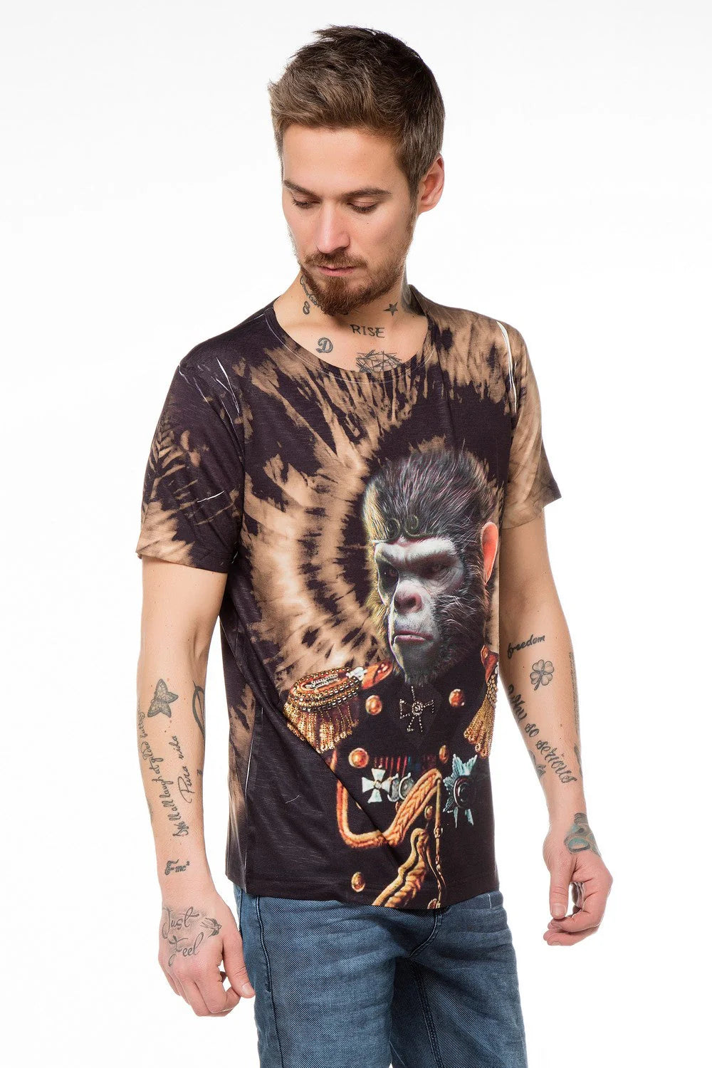 Cipo &amp; Baxx PICARD Men's T-Shirt black CT395