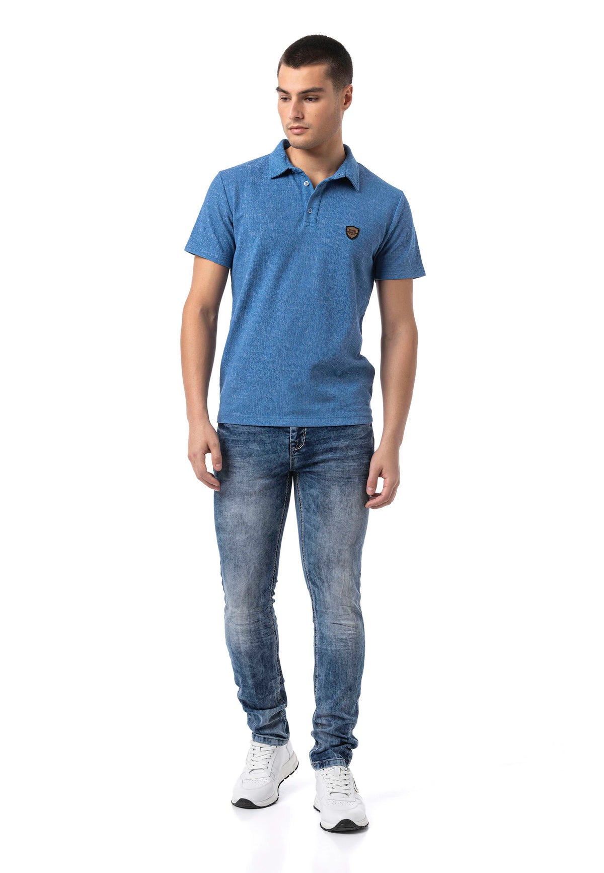 Cipo & Baxx SANSOR blau Herren Polo T-Shirt CT825