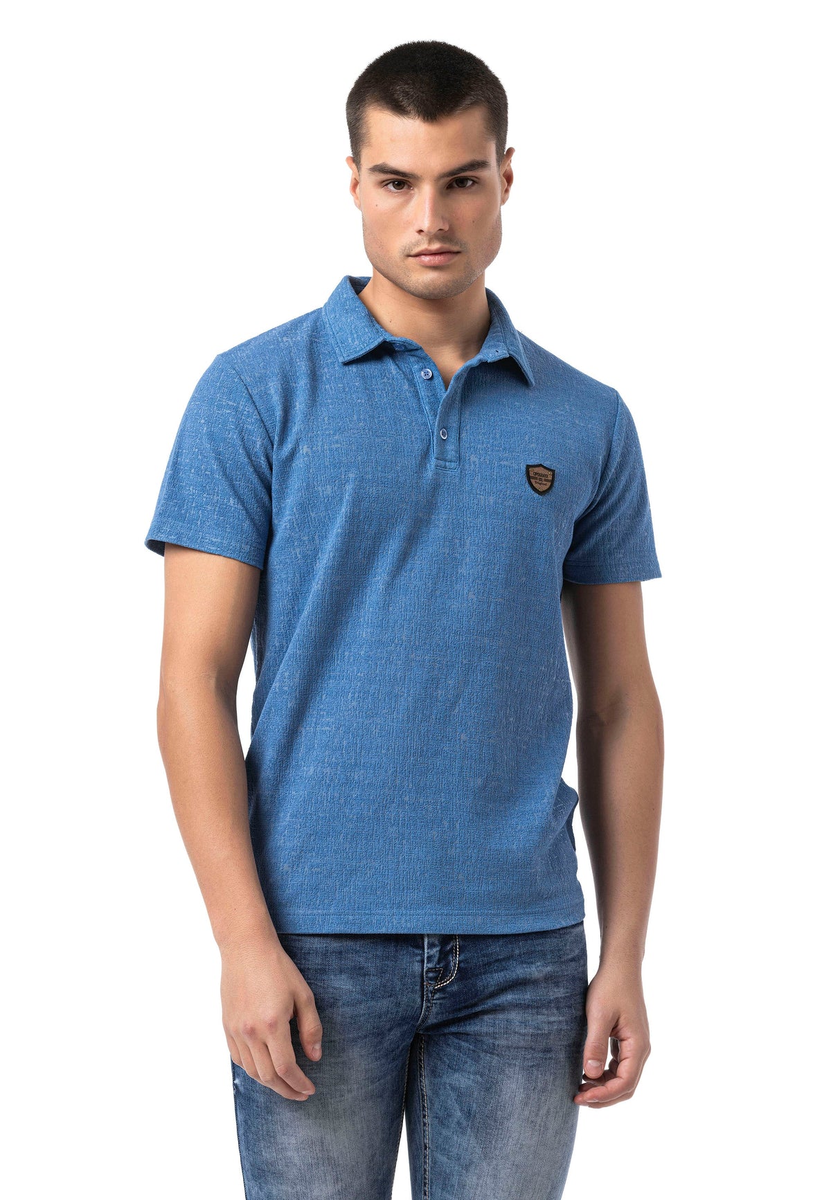 Cipo & Baxx SANSOR blau Herren Polo T-Shirt CT825