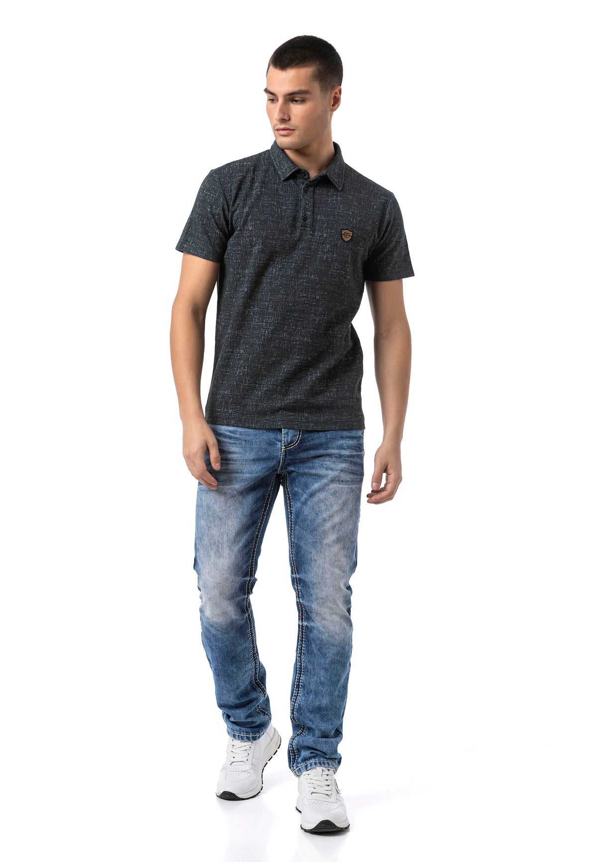 Cipo & Baxx SANSOR black Herren Polo T-Shirt CT825