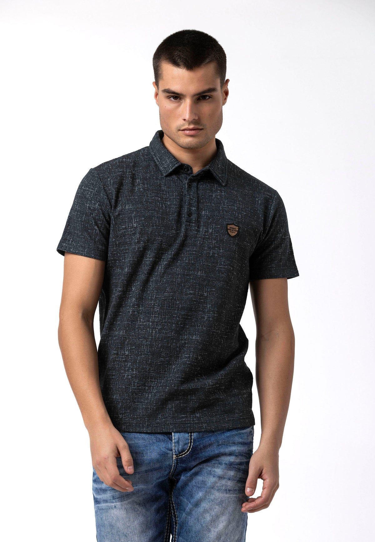 Cipo & Baxx SANSOR black Herren Polo T-Shirt CT825