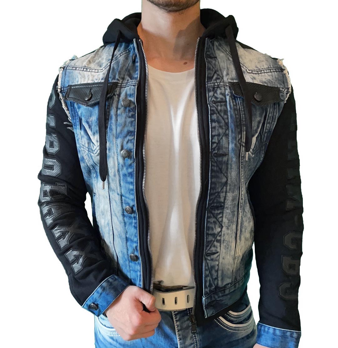 Cipo &amp; Baxx IOWA Men's Jeans Jacket Vest Denim Hoodie CJ154