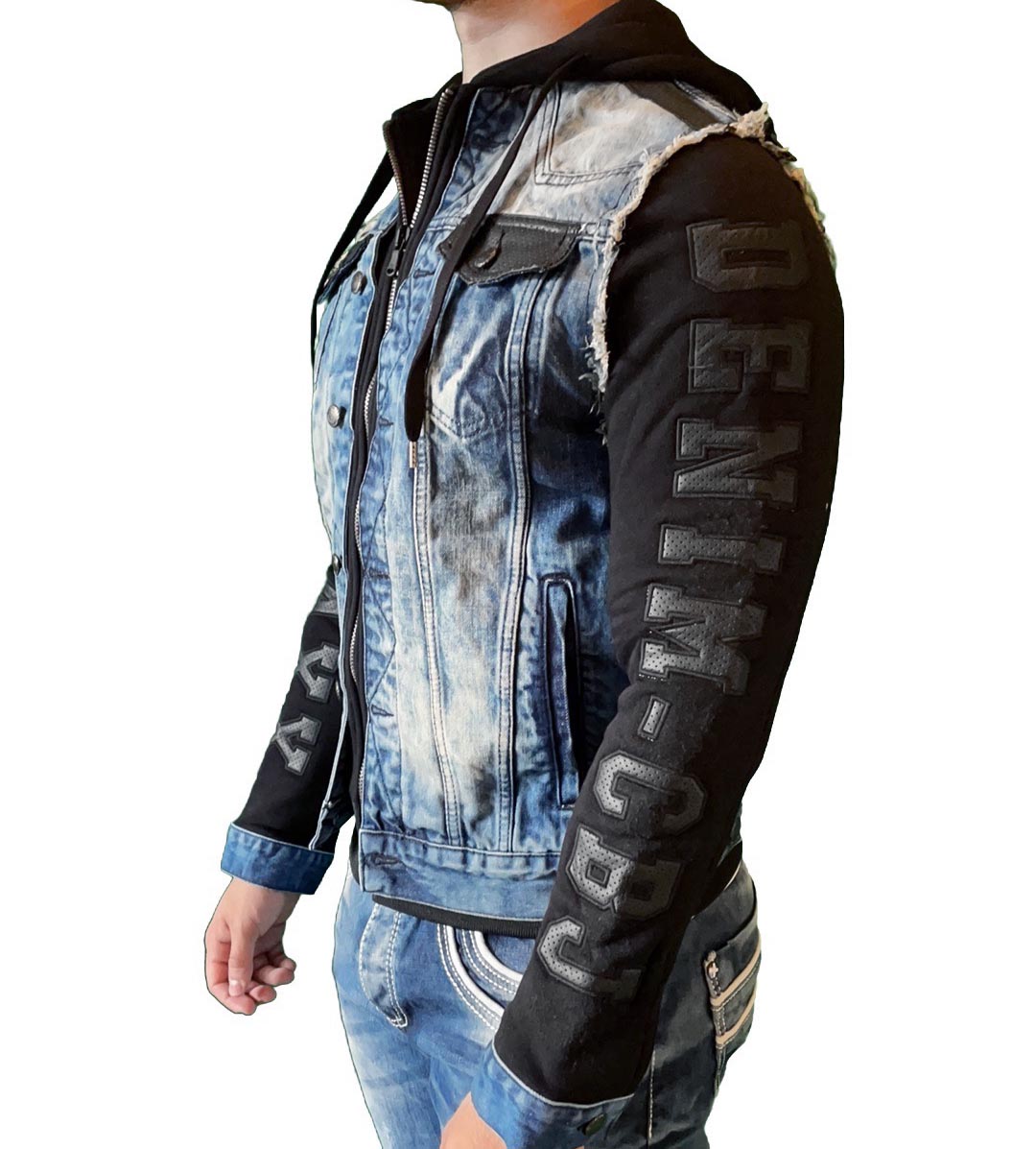 Cipo &amp; Baxx IOWA Men's Jeans Jacket Vest Denim Hoodie CJ154