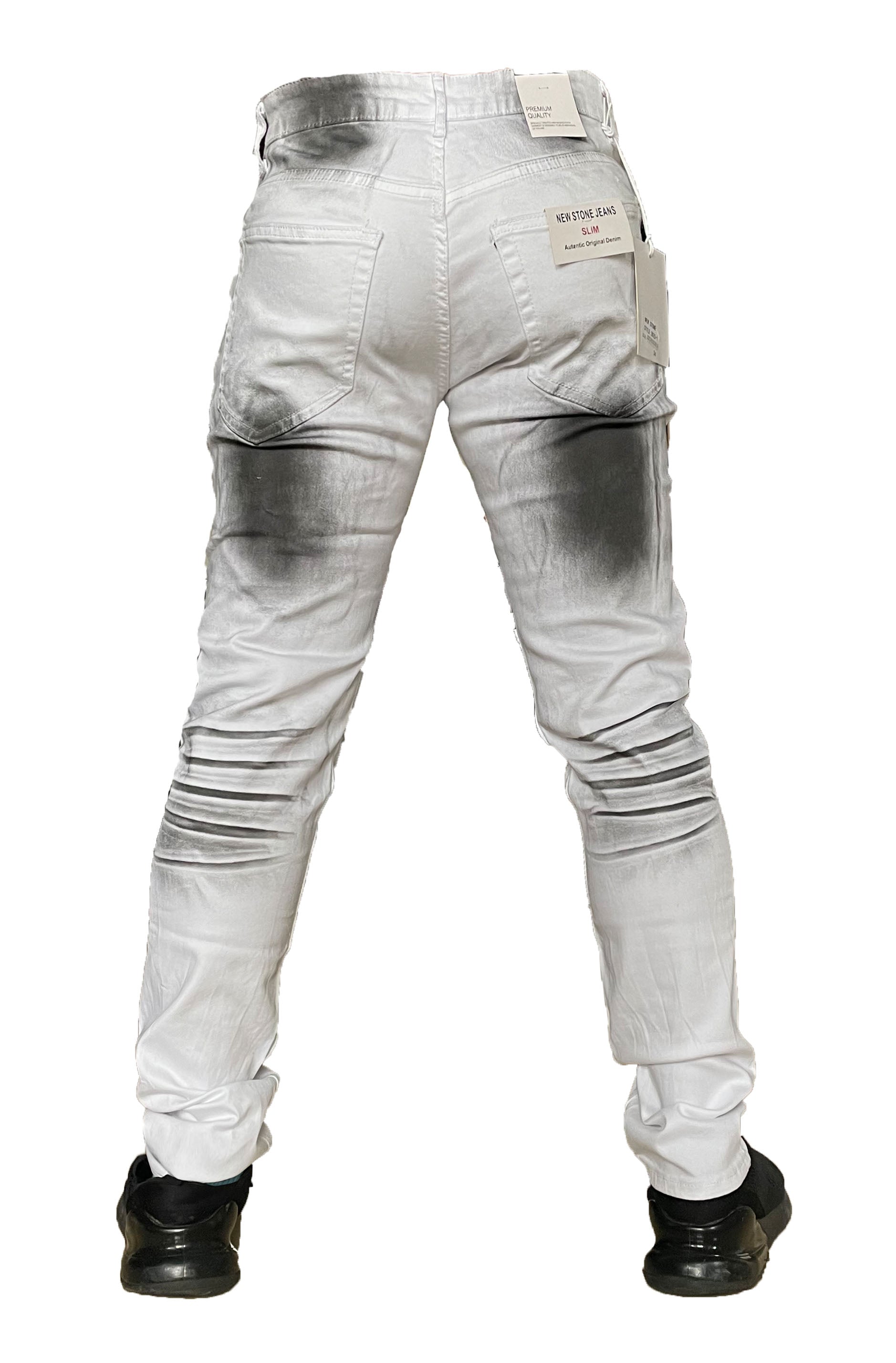 NEW STONE CONCORD men's clubwear jeans white