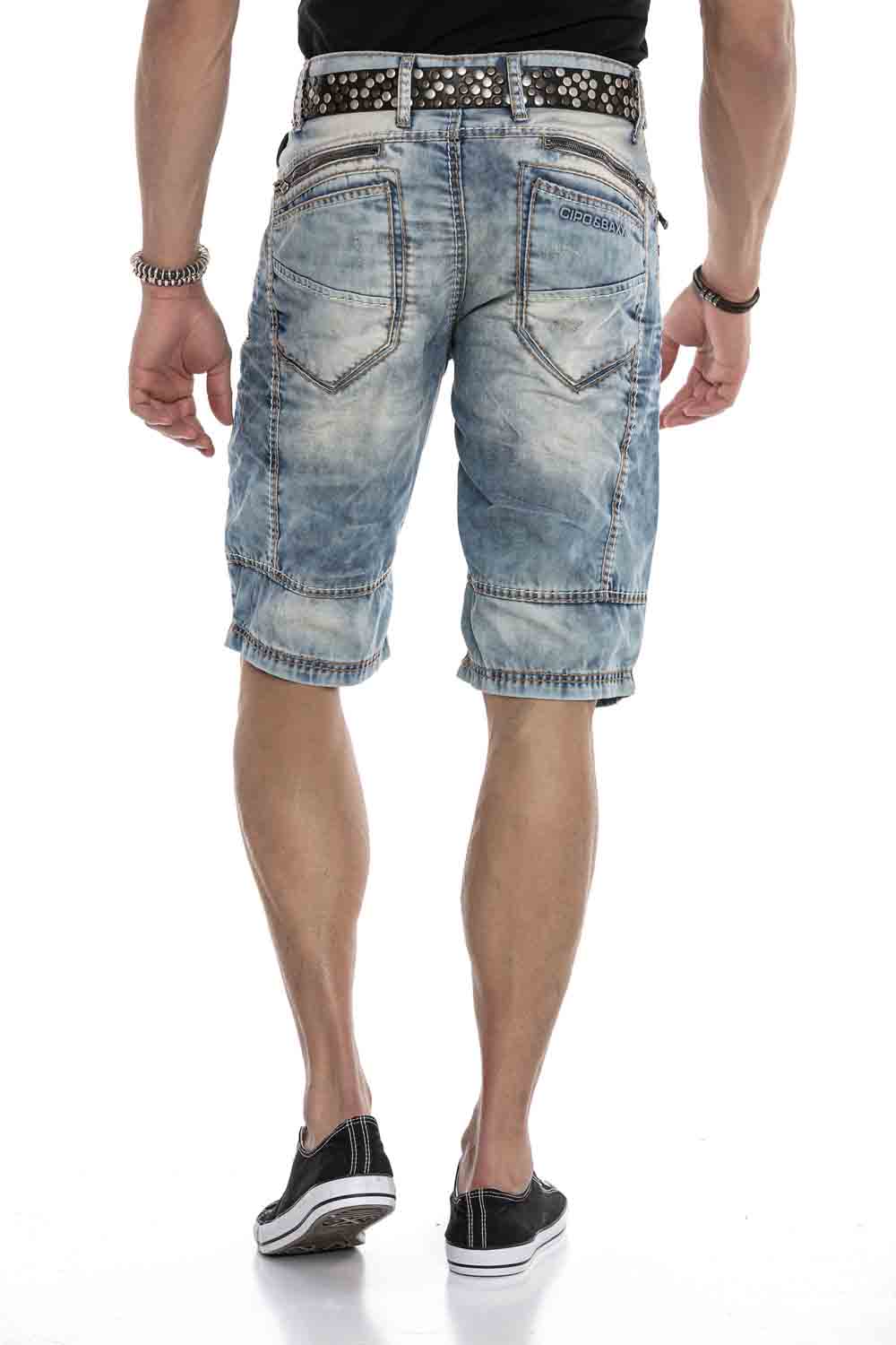 Cipo & Baxx TRENTON Herren Kurze Jeans Denim C-0090