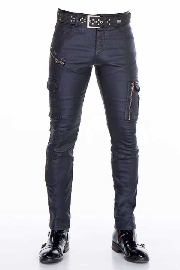 Cipo &amp; Baxx PADUA men's trousers imitation leather CD405