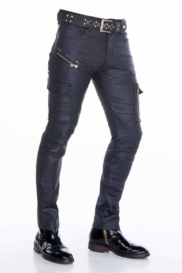 Cipo &amp; Baxx PADUA men's trousers imitation leather CD405